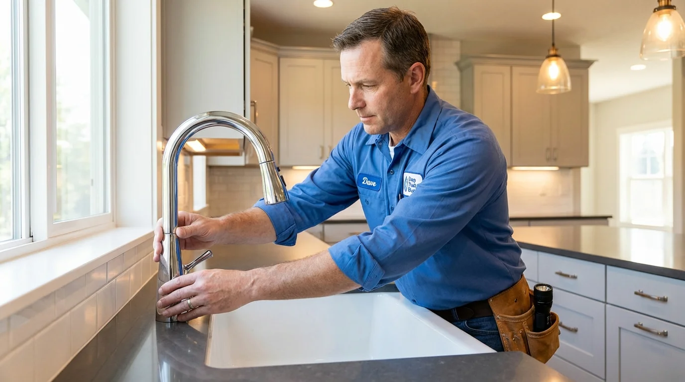 Kitchen faucet installation by Johns Plumbing LLC in Saint Jo